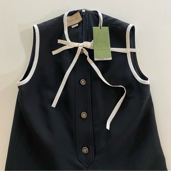 Gucci Black A Line Mini Dress - Picture 1 of 12
